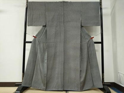 平和屋着物●上質な小紋　間道　正絹　逸品　CABG1084yc