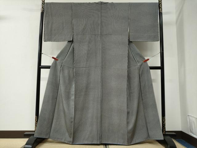 平和屋着物●上質な小紋　間道　正絹　逸品　CABG1084yc