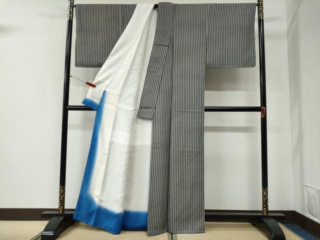 平和屋着物●上質な小紋　間道　正絹　逸品　CABG1084yc