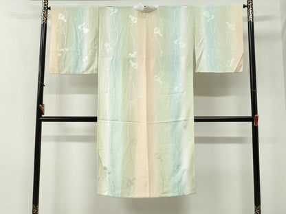 平和屋着物●長襦袢　無双仕立て　瓢箪地紋　暈し染め　正絹　逸品　CABG1087yc