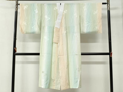 平和屋着物●長襦袢　無双仕立て　瓢箪地紋　暈し染め　正絹　逸品　CABG1087yc