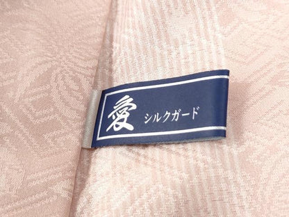 平和屋着物●長襦袢　無双仕立て　草花地紋　半衿刺繍　正絹　逸品　未使用　CABG1089yc