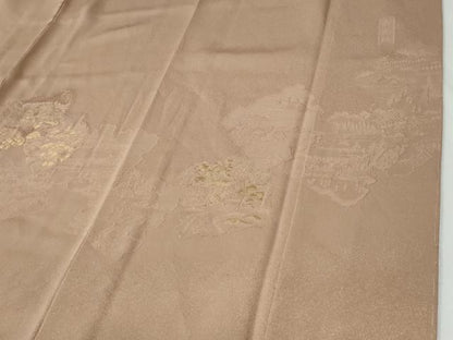 平和屋着物●豪華色留袖　寿光織　破れ色紙風景文　金糸　正絹　逸品　未使用　CABG1093yc