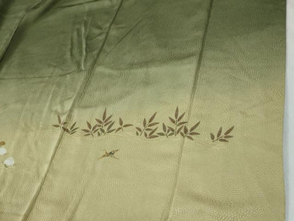 平和屋着物●訪問着　刺繍　飛鶴浜松梅文　暈し染め　金彩　ますいわ屋扱い　正絹　逸品　CABG1094yc
