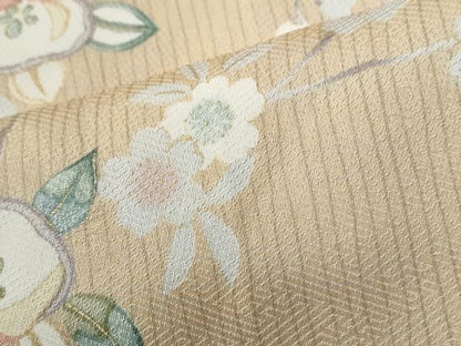 平和屋着物●上質な小紋　枝花文　金彩　正絹　逸品　CABG1098yc