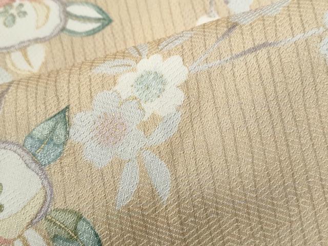 平和屋着物●上質な小紋　枝花文　金彩　正絹　逸品　CABG1098yc