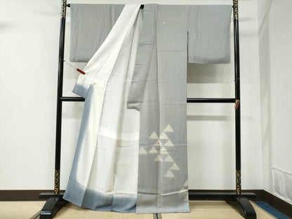 平和屋着物●訪問着　駒刺繍　鱗吉祥文　暈し染め　正絹　逸品　CABG1104yc