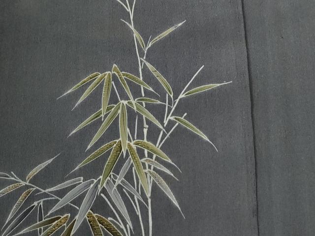 平和屋着物●中国三大刺繍　相良刺繍　色留袖　笹竹草花文　金糸　正絹　逸品　未使用　CABG1107yc