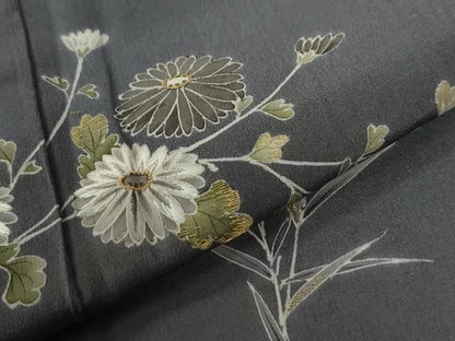 平和屋着物●中国三大刺繍　相良刺繍　色留袖　笹竹草花文　金糸　正絹　逸品　未使用　CABG1107yc