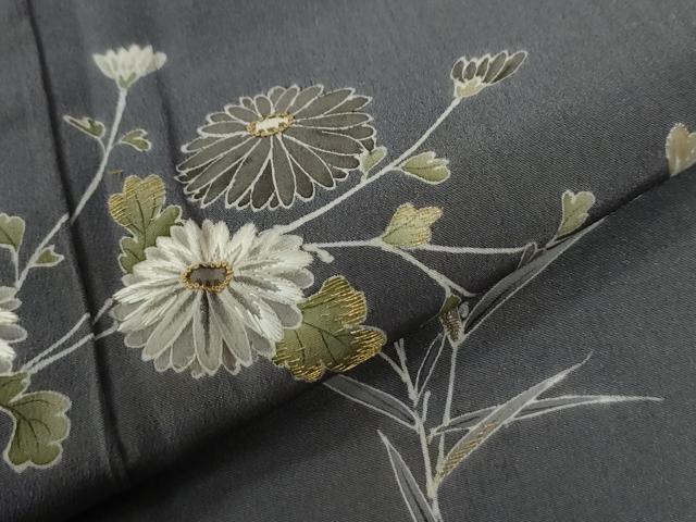 平和屋着物●中国三大刺繍　相良刺繍　色留袖　笹竹草花文　金糸　正絹　逸品　未使用　CABG1107yc