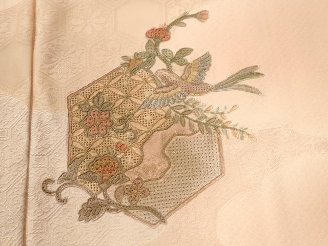 平和屋着物●中国三大刺繍　スワトウ刺繍　総刺繍　訪問着　鳳凰亀甲花唐草文　暈し染め　正絹　逸品　未使用　CABG1109yc