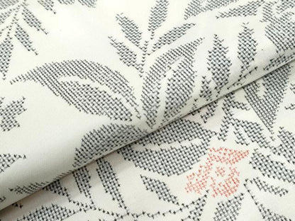 平和屋着物●上質な紬　草花文　正絹　逸品　CABG1112yc