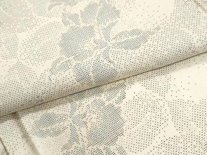 平和屋着物●本場大島紬　白大島　9マルキ　カトレア　正絹　逸品　未使用　CABG1115yc