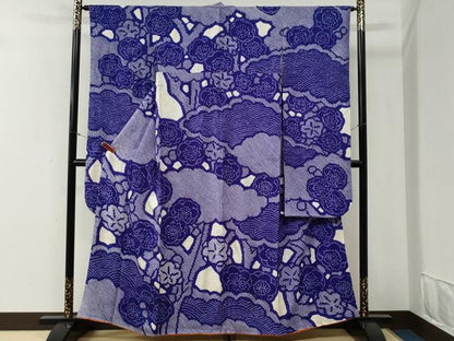平和屋着物●豪華振袖　総絞り　雲取り枝梅文　正絹　逸品　CABG1124yc