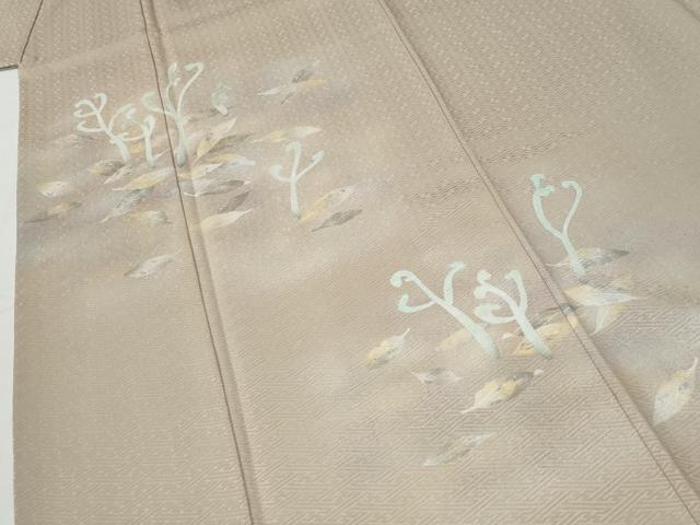 平和屋着物●訪問着　刺繍　枚は唐草文　暈し染め　金銀彩　正絹　逸品　未使用　CABG1128yc