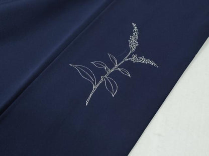 平和屋着物●訪問着　藍　宝尽くし松竹梅花文　正絹　逸品　CABG1130yc