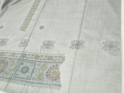 平和屋着物●中国三大刺繍　スワトウ刺繍　総刺繍　訪問着　本場大島紬　花唐草文　正絹　逸品　CABG1131yc
