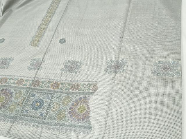 平和屋着物●中国三大刺繍　スワトウ刺繍　総刺繍　訪問着　本場大島紬　花唐草文　正絹　逸品　CABG1131yc