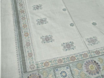 平和屋着物●中国三大刺繍　スワトウ刺繍　総刺繍　訪問着　本場大島紬　花唐草文　正絹　逸品　CABG1131yc