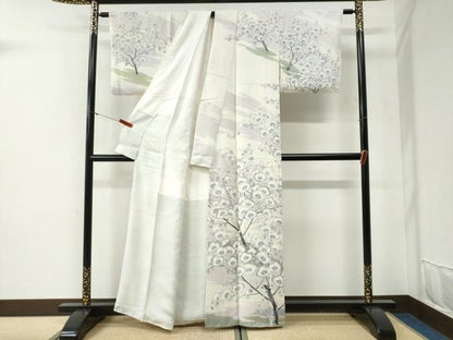 平和屋着物●訪問着　作家物　霞枝梅文　正絹　逸品　CABG1135yc