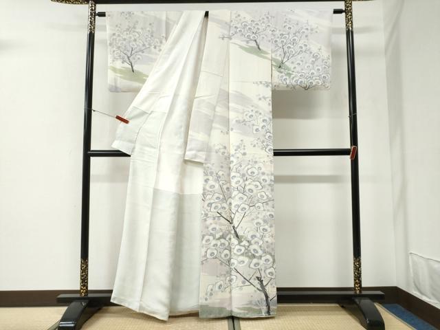 平和屋着物●訪問着　作家物　霞枝梅文　正絹　逸品　CABG1135yc