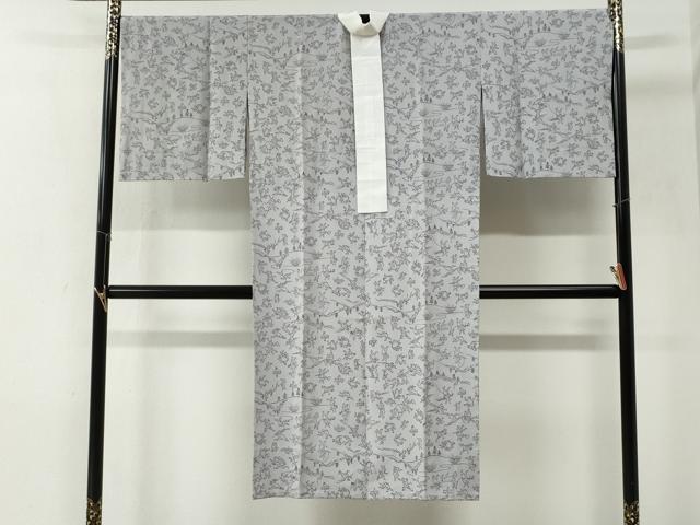 平和屋着物●長襦袢　無双仕立て　鳥獣戯画　正絹　逸品　CABG1141yc