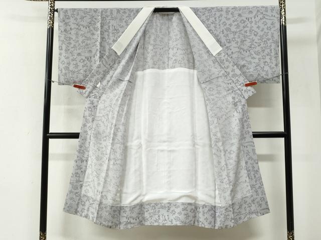 平和屋着物●長襦袢　無双仕立て　鳥獣戯画　正絹　逸品　CABG1141yc