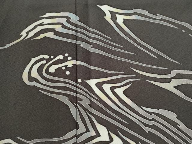 平和屋着物●本加賀友禅作家　松井眞夫　訪問着　立波文　正絹　逸品　未使用　CABG1142yc