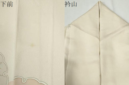 平和屋着物●訪問着　刺繍　雪輪花唐草文　金彩　正絹　逸品　CABG1151yc