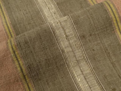 平和屋着物●上質な紬　作家物　珈琲　彩あそび　反端付き　正絹　逸品　CABG1152yc