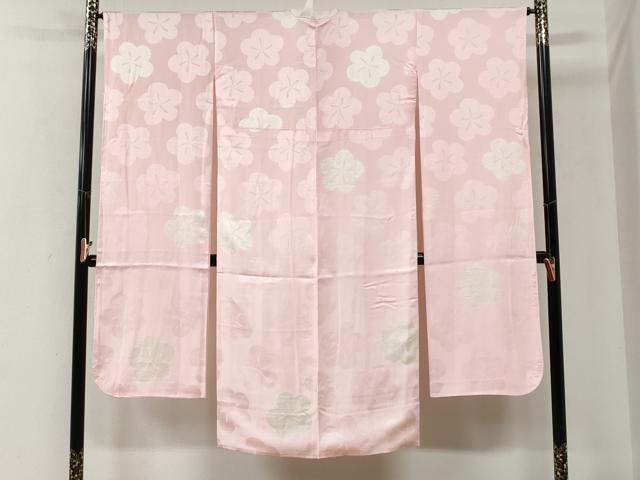 平和屋着物●振袖用長襦袢　袷　絞り　舞花地紋　暈し染め　正絹　逸品　CABG1157yc
