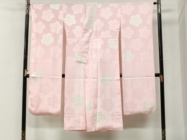 平和屋着物●振袖用長襦袢　袷　絞り　舞花地紋　暈し染め　正絹　逸品　CABG1157yc
