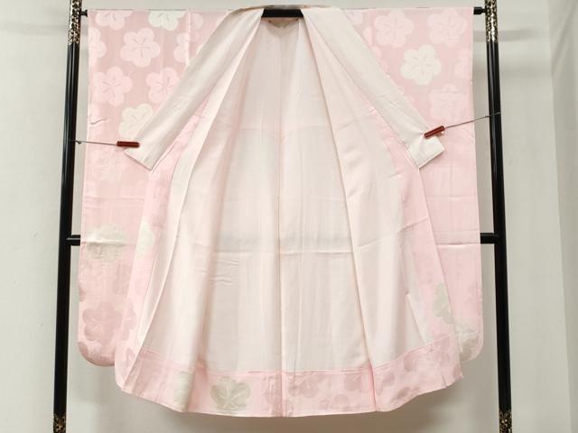 平和屋着物●振袖用長襦袢　袷　絞り　舞花地紋　暈し染め　正絹　逸品　CABG1157yc
