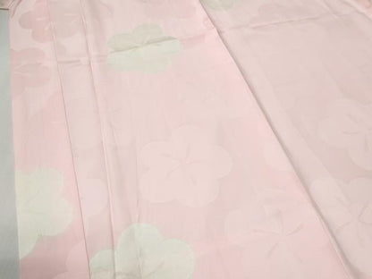 平和屋着物●振袖用長襦袢　袷　絞り　舞花地紋　暈し染め　正絹　逸品　CABG1157yc