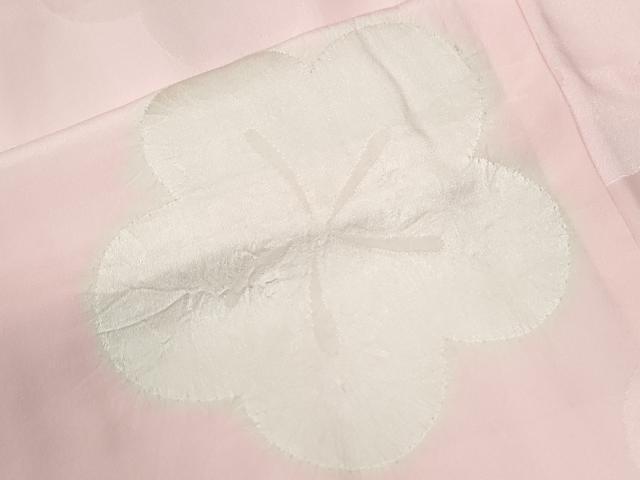 平和屋着物●振袖用長襦袢　袷　絞り　舞花地紋　暈し染め　正絹　逸品　CABG1157yc