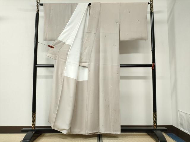 平和屋着物●上質な小紋　草花文　正絹　逸品　CABG1159yc