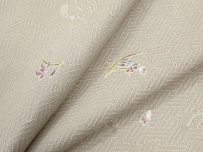 平和屋着物●上質な小紋　草花文　正絹　逸品　CABG1159yc