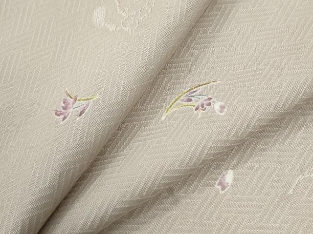 平和屋着物●上質な小紋　草花文　正絹　逸品　CABG1159yc