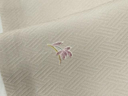 平和屋着物●上質な小紋　草花文　正絹　逸品　CABG1159yc
