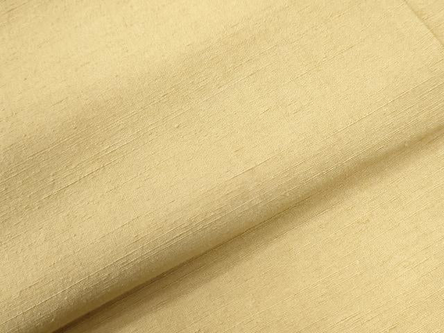 平和屋着物●結城紬　色無地　玉蜀黍色　正絹　逸品　CABG1161yc