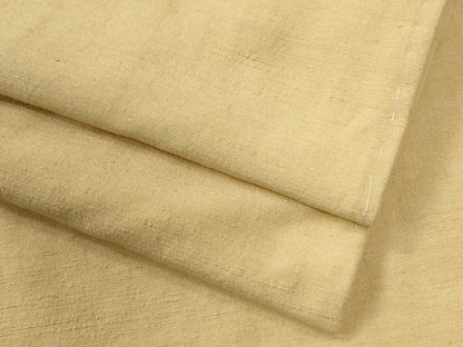 平和屋着物●結城紬　色無地　玉蜀黍色　正絹　逸品　CABG1161yc