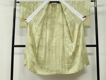 平和屋着物●長襦袢　無双仕立て　絞り　南天花地紋　暈し染め　正絹　逸品　CABG1167yc
