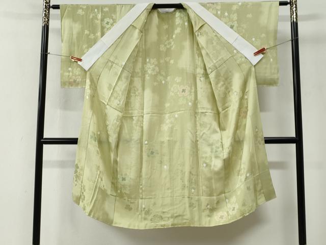 平和屋着物●長襦袢　無双仕立て　絞り　南天花地紋　暈し染め　正絹　逸品　CABG1167yc