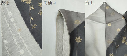 平和屋着物●訪問着　絞り　刺繍　地紙草花文　金彩　正絹　逸品　CABG1168yc