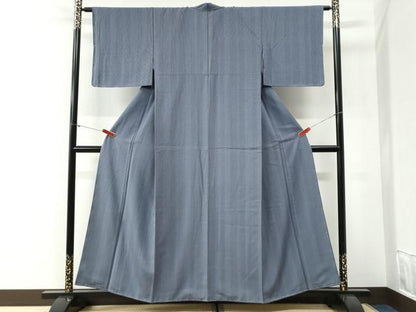 平和屋着物●上質な小紋　縞　正絹　逸品　未使用　CABG1169yc