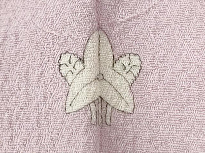 平和屋着物●上質な色無地　吉祥地紋　淡紅藤色　正絹　逸品　CABG1172yc