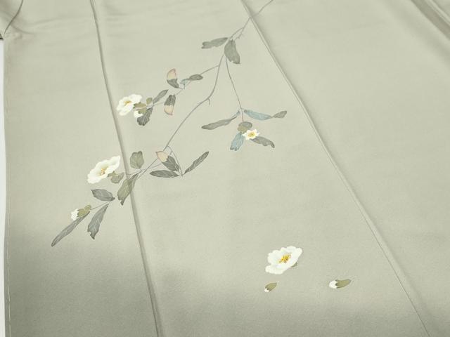平和屋着物●訪問着　友禅　作家物　枝花文　暈し染め　正絹　逸品　未使用　CABG1188yc