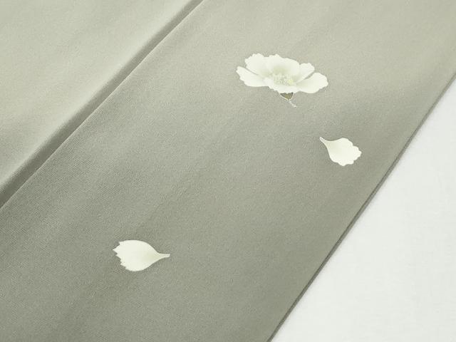 平和屋着物●訪問着　友禅　作家物　枝花文　暈し染め　正絹　逸品　未使用　CABG1188yc
