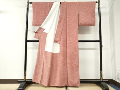 平和屋着物●江戸小紋　訪問着　木下正夫　檜扇舞花文　正絹　逸品　CABG1196yc