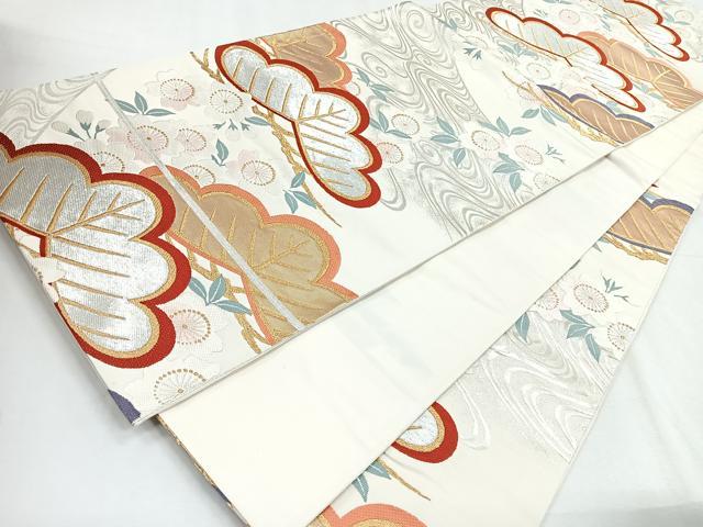 平和屋着物◎六通柄袋帯 松桜 金銀糸 正絹 逸品 CABG1209nb
